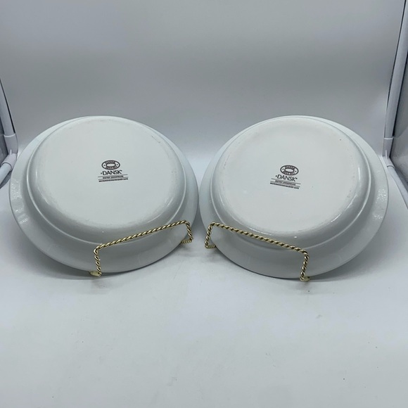 Set of 2 Vintage Dansk Bistro Blue Rimmed Soup Cereal Bowls - Picture 2 of 7